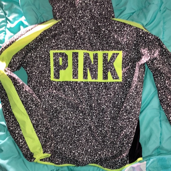 Victoria Secret jacket. Black & neon green. Size XS - Picture 3 of 3